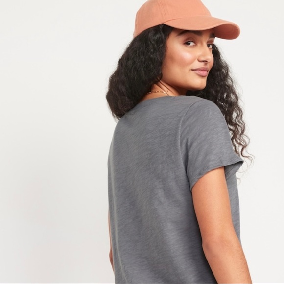 Slate OLD NAVY EveryWear V-Neck SLUB KNIT TEE T-Shirt Size SMALL (S) - Picture 4 of 14